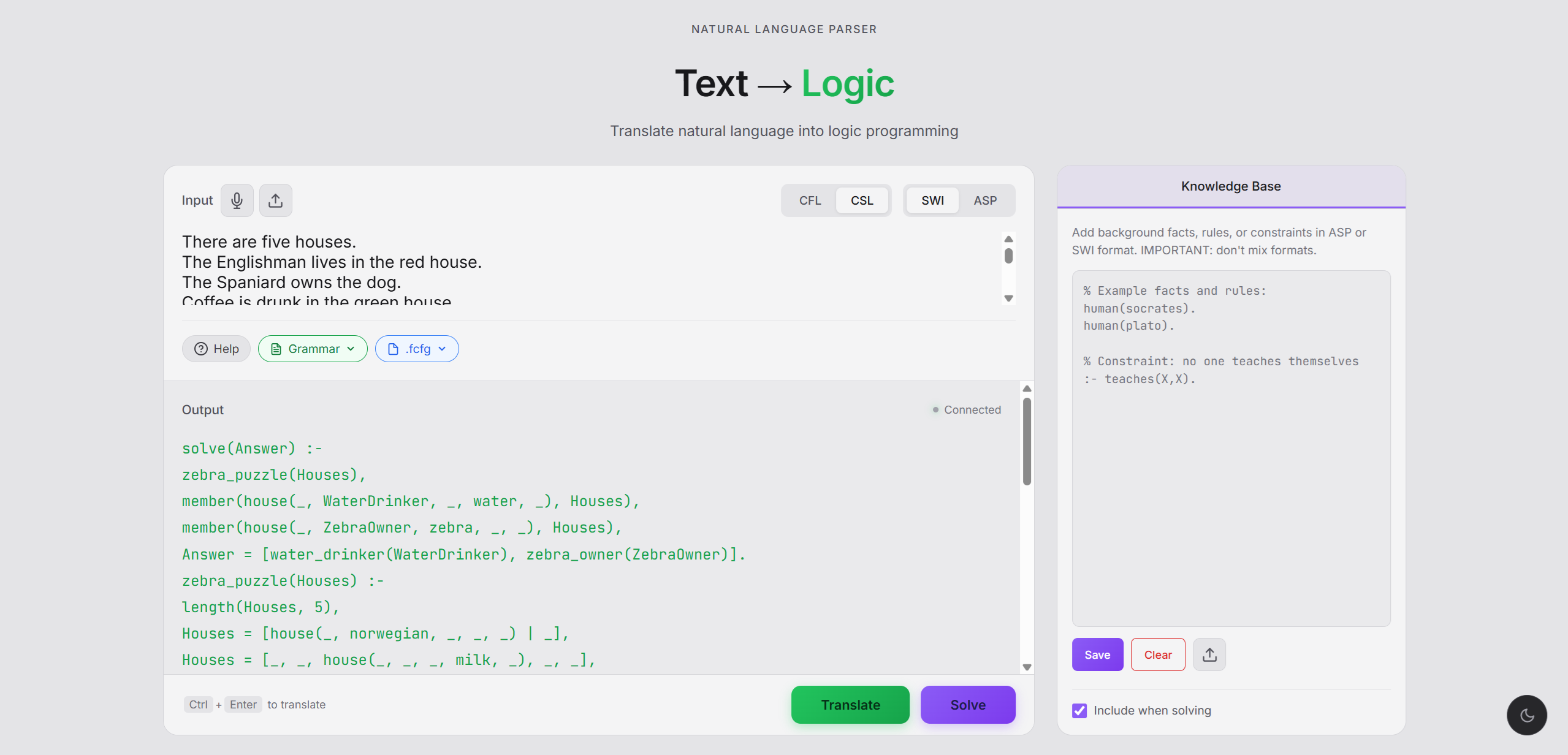 Natural Language to Formal Language